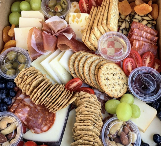 Our Custom Party Charcuterie Boards are great groups of 6 people or more!  All Custom Charcuterie Boards are made to order and will be prepared same day.